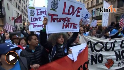 Protes anti-Trump pantas merebak ke seluruh AS
