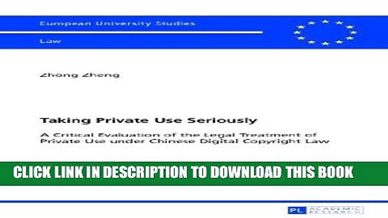 [PDF] Taking Private Use Seriously: A Critical Evaluation of the Legal Treatment of Private Use