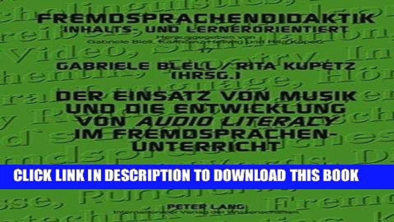 [PDF] Der Einsatz von Musik und die Entwicklung von Â«audio literacyÂ» im Fremdsprachenunterricht