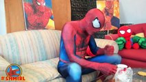 Pink Spidergirl Frozen Elsa Spiderbaby Twins Frozen Elsa vs Spiderman Superhero Fun in Real Life