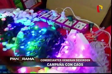 Campaña con caos: comerciantes generan desorden