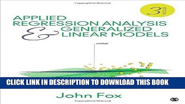 [PDF] Applied Regression Analysis and Generalized Linear Models Popular Collection