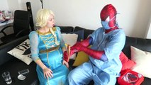 FROZEN ELSA vs DOCTOR SPIDERMAN in Real Life Elsa is Sick w/ Joker & Maleficent - Funny Superheroes