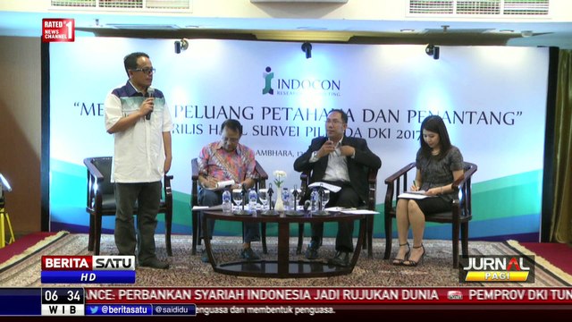 Meski Teratas, Elektabilitas Ahok-Djarot Menurun