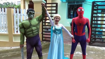 Spiderman vs Hulk play Caro chess | Frozen Elsa vs Anna shot in buttocks | Funny Superhero