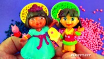 Learn Colors with Play Doh Dippin Dots Surprise Toys for Children Peppa Pig Dora Thomas Minions-cIk0ULH-h7U