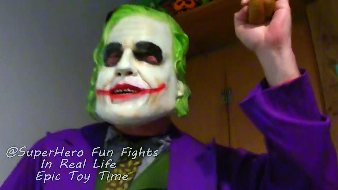 Frozen Elsa Baby Gets ATTACKED with REAL JOKER POOP and Fights In Real Life with ICE