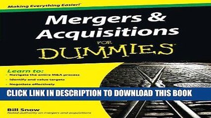 [PDF] Mergers and Acquisitions For Dummies Full Collection