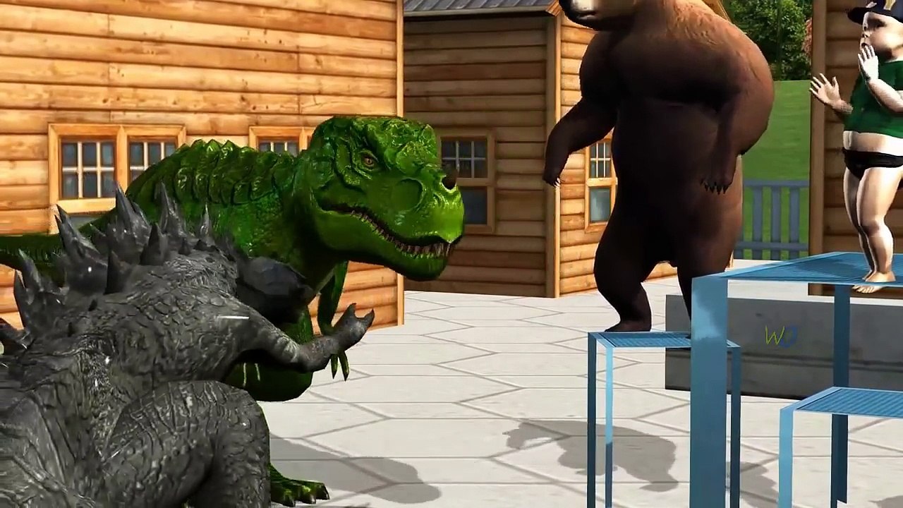 Dinosaurs Cartoons For Children | Little Baby Boy Playing Dinosaurs 3D | Funny Little Baby