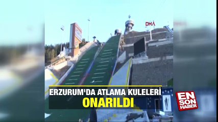 Erzurum'da atlama kuleleri onarıldı