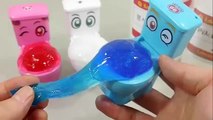 #Funny Toilet Slime Colors And Foam Clay Slime Recipe Learn Colors DIY