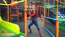 Spiderman Poo Colored Balls - Spider man Rainbow Colored Balls - Funny Superhero Movie in Real Life
