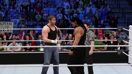 WWE 2K17 dean ambrose v roman reigns