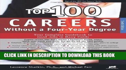 [PDF] Mobi Top 100 Careers Without a Four-Year Degree (Top Careers) Full Online