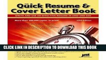 [PDF] Mobi The Quick Resume   Cover Letter Book: Write and Use an Effective Resume in Only One Day