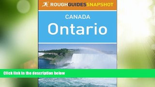 Big Sales  Ontario Rough Guides Snapshot Canada (includes Niagara Falls, Ottawa, Lake Huron,