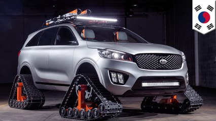 KIA fitted an SUV with tank treads and it looks absolutely badass