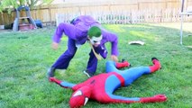 Joker vs Spiderman - Funny Superheroes Battle Real Life! Death Match Fight