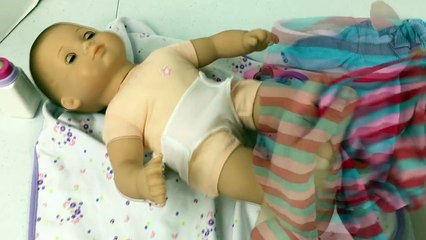 American Girl Bitty Baby Doll Ruffled Penguin PJ's Unboxing and Changing-TC3nu8J66qs