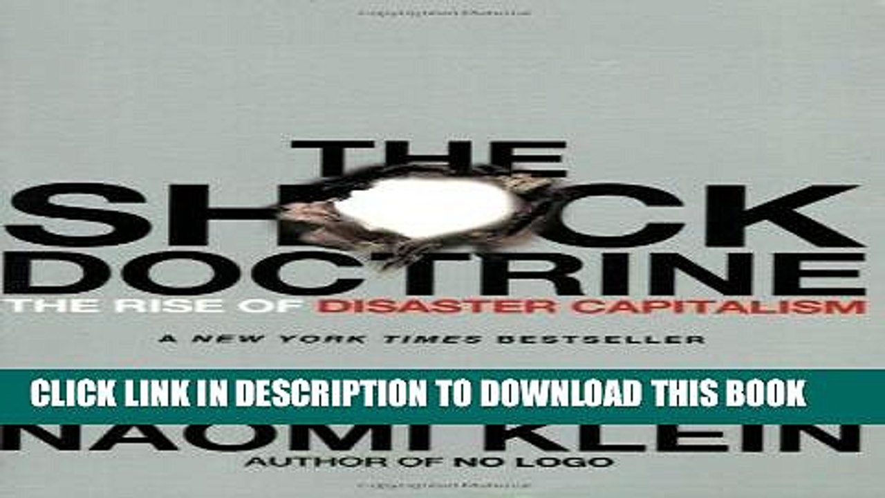 [PDF] FREE The Shock Doctrine: The Rise of Disaster Capitalism [Read] Online