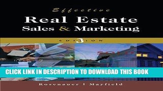 [PDF] Effective Real Estate Sales And Marketing Full Collection