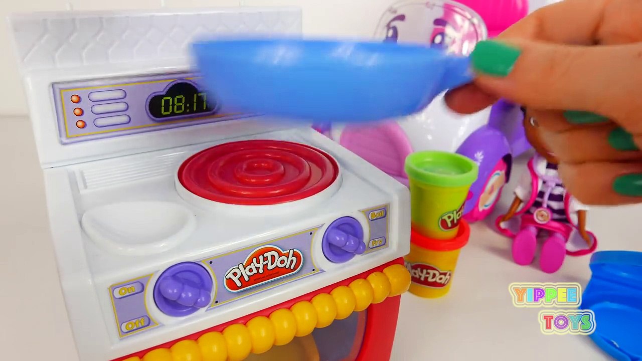 Play Doh Kitchen Oven and Cooking Breakfast with Doc McStuffins and Rosie The Rescuer-hXUzqPG7CaM