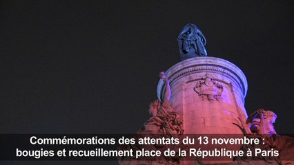 13 Novembre: bougies et recueillement place de la République