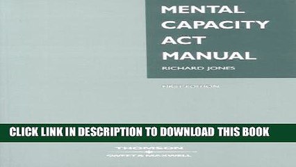 [PDF] FREE Mental Capacity Act Manual [Download] Full Ebook