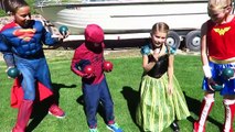 Frozen Elsa Spiderman Sumo Battle Superman Wonder Woman Joker Pink Spidergirl Superhero Sumo Suits