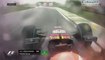Le pilote de F1 Max Verstappen fait un drift maitrisé pour éviter le crash