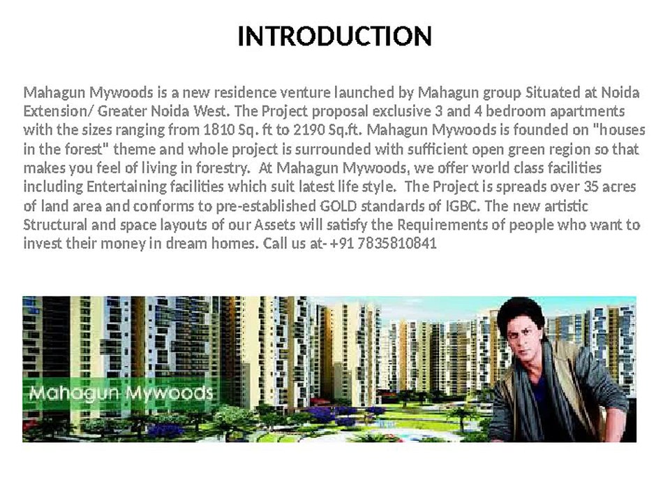 Mahagun Mywoods is Fully Equipped Apartments