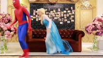 Spiderman vs Elsa Maleficent ! Frozen Elsa Kiss Iron Man Joker Thor Batman Hulk Spidergirl Catwoman