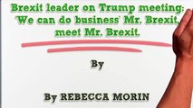 Donald Trump : Brexit leader on Trump meeting We can do business Mr  Brexit, meet Mr  Brexit