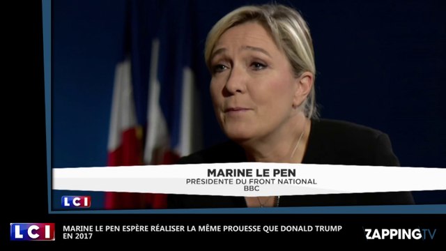 Marine Le Pen espère un destin à la Donald Trump pour la présidentielle de 2017 (Vidéo)