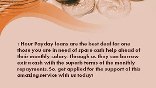 1 Hour Payday Loans- Finance For The Salaried People Just In A 60 Minutes