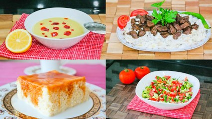 Menü 25 | Süzme Mercimek Çorbası, Ali Nazik Kebabı, Çoban Salatası, Triliçe