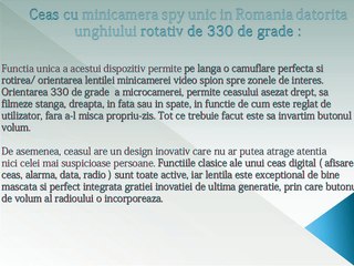 Camera Video pentru Supraveghere Mascata in Ceas de Birou, 330 de Grade, Rezolutie Video 1920x1080p si Senzor de Miscare