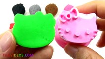 Learn Colors Play Doh Strawberry Hello Kitty Molds Fun & Creative for Kids Rhymes EggVideos.com