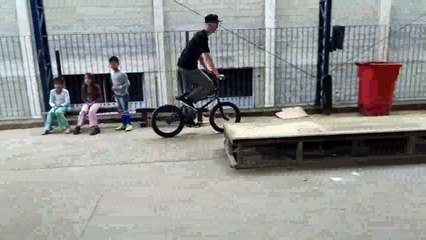 Bmx rider flattens kid