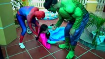 Spiderman vs Frozen Elsa vs Anna robbed family antitoxin Hulk, robbery joker! Superheroes IRL #2