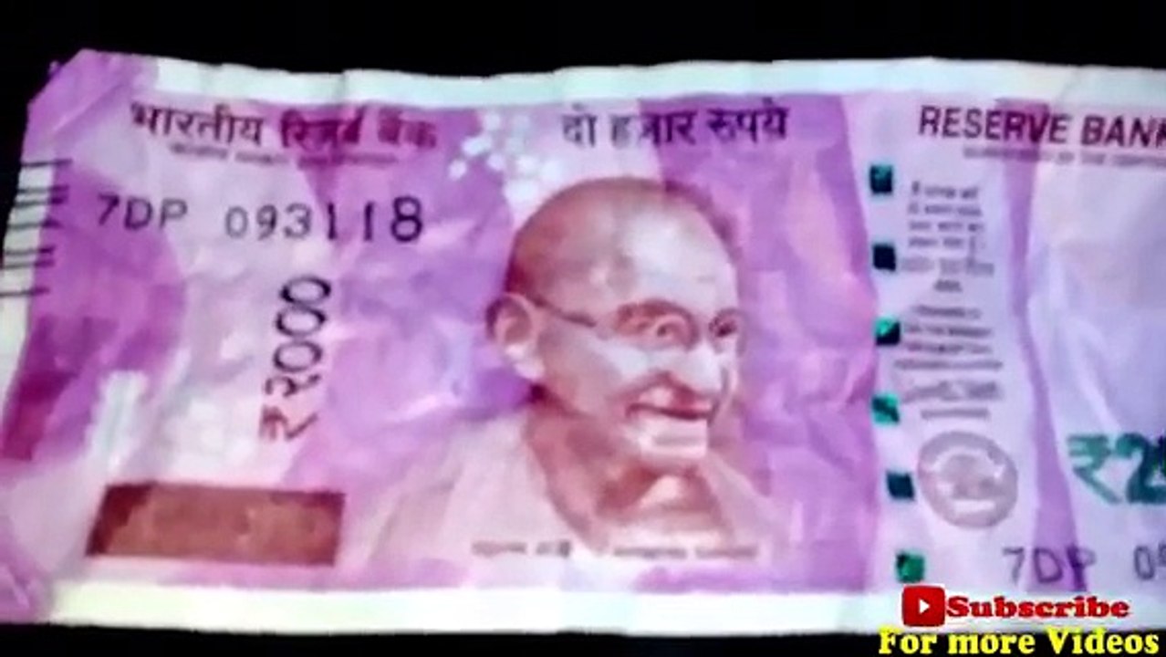 Water Test-NEW Indian 2000 Rupee Note Quality Test -Best Indian Note Ever in Indian history