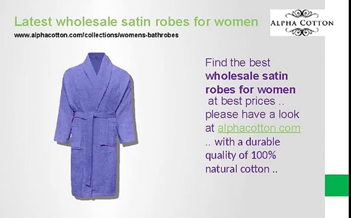 Latest wholesale satin robes for women