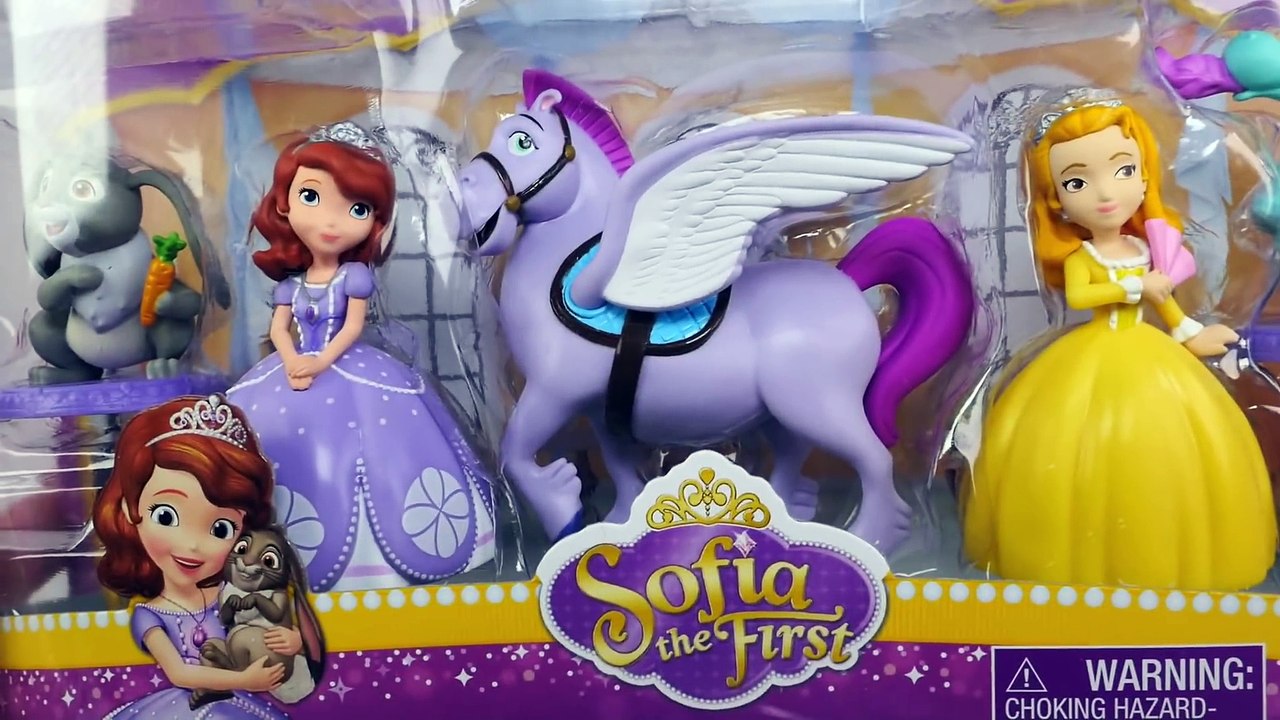 SOFIA THE FIRST Figure Set and Play Doh Surprise Eggs Crackle Minimus Clover Disney Junior