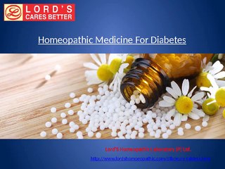 Homeopathic Medicine For Diabetes