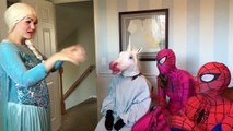 Spiderman Hides In Toilet Joker Prank Game With Frozen Elsa Fun Superhero Kids In Real Life In 4K