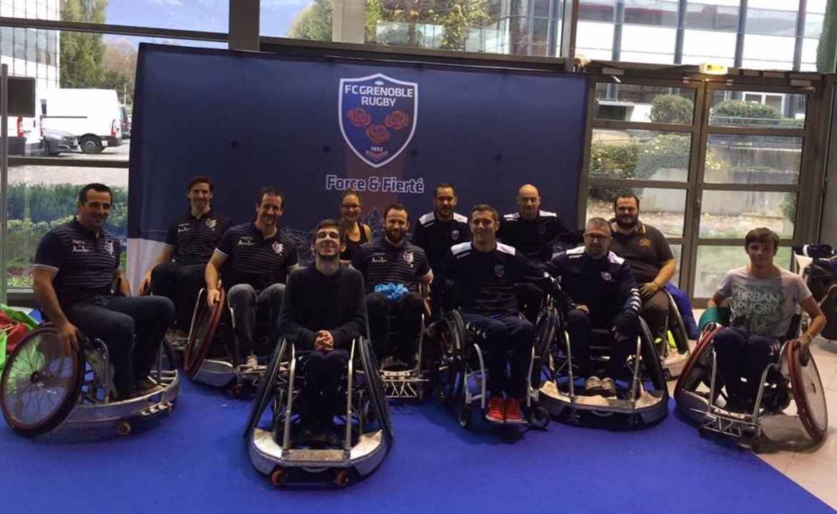 Démo de Quad Rugby à la Foire de Grenoble