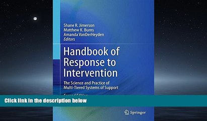 Read Handbook of Response to Intervention: The Science and Practice of Multi-Tiered Systems of