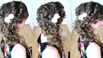 Side Swept Cascading Curls / Prom Homecoming Hair