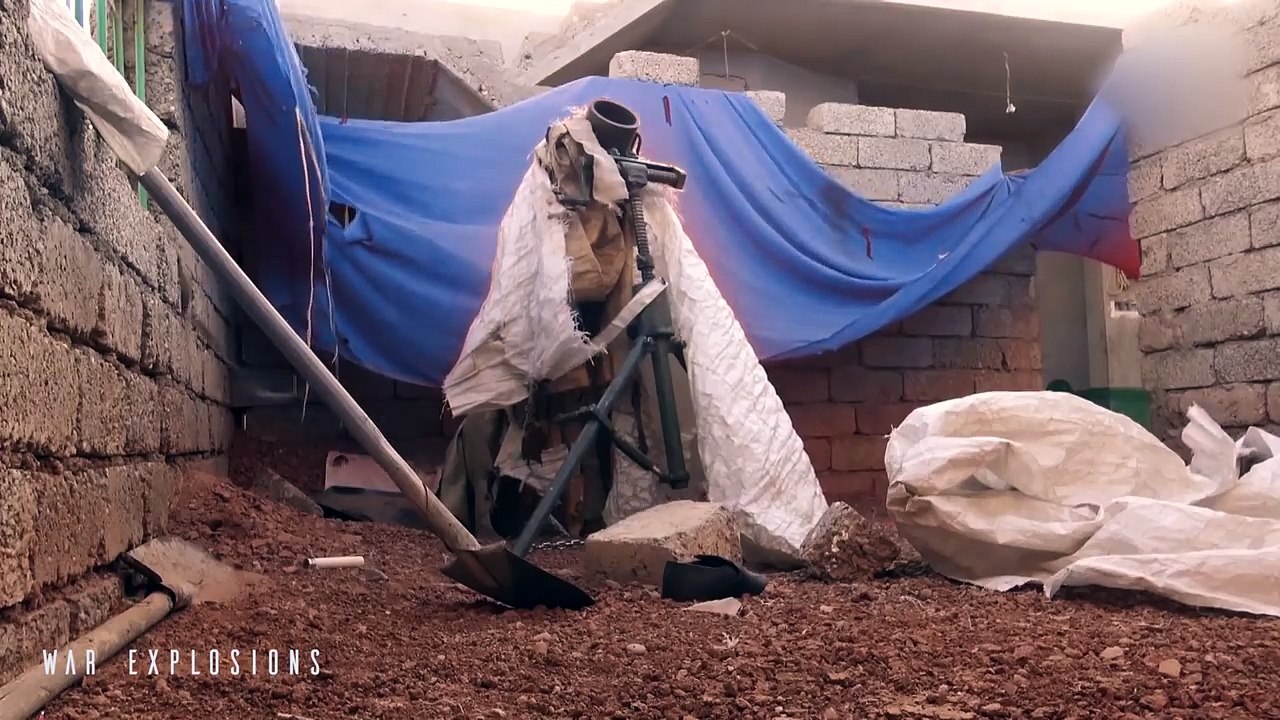 Islamic State launching mortars at Peshmerga frontline