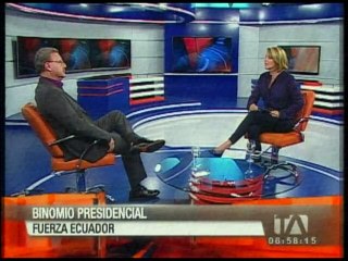 Ramiro Aguilar, candidato a la vicepresidencia por Fuerza Ecuador